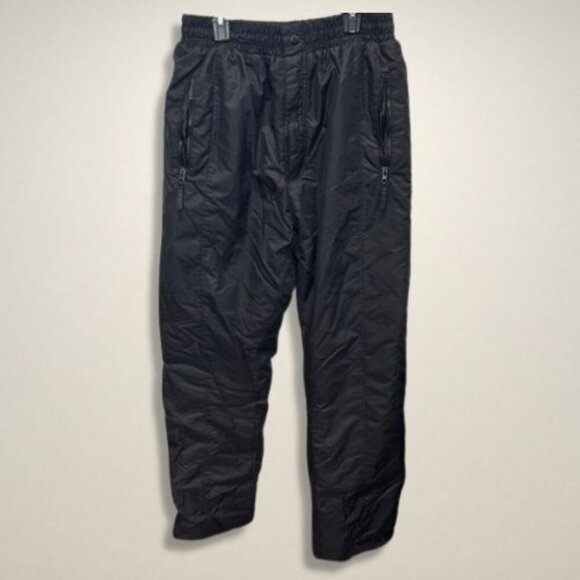 Ski Gear Winter Snow Pants Waterproof Adjustable Waist Zip Closure Black Men's M - Picture 1 of 10